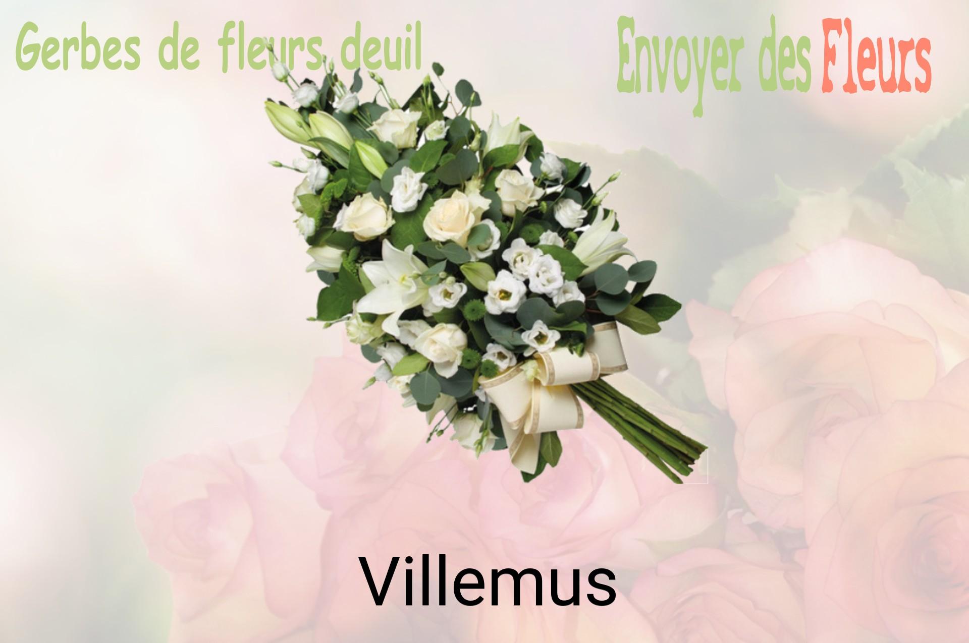 Gerbe de fleurs de deuil livrée à Villemus